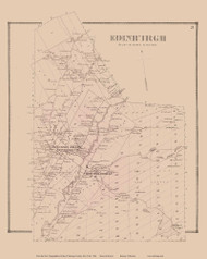 Edinburgh, New York 1866 - Old Town Map Reprint - Saratoga Co.