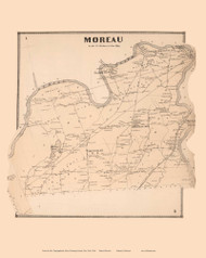 Moreau, New York 1866 - Old Town Map Reprint - Saratoga Co.