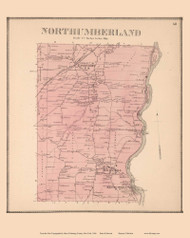 Northumberland, New York 1866 - Old Town Map Reprint - Saratoga Co.