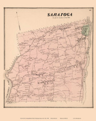 Saratoga, New York 1866 - Old Town Map Reprint - Saratoga Co.