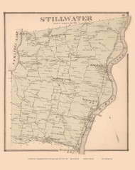 Stillwater, New York 1866 - Old Town Map Reprint - Saratoga Co.
