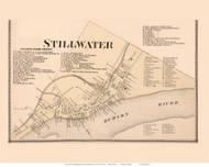 Stillwater Village Only (Custom) - Stillwater, New York 1866 - Old Town Map Reprint - Saratoga Co.