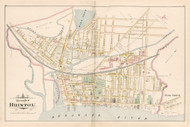 Borough of Bristol, Pennsylvania 1891 - Old Map Reprint - Bucks County
