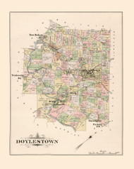 Doylestown, Pennsylvania 1891 - Old Map Reprint - Bucks County