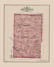 Hilltown, Pennsylvania 1891 - Old Map Reprint - Bucks County