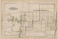 Boroughs of Langhorne and Langhorne Manor, Pennsylvania 1891 - Old Map Reprint - Bucks County
