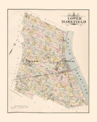 Lower Makefield, Pennsylvania 1891 - Old Map Reprint - Bucks County