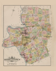 Middletown, Pennsylvania 1891 - Old Map Reprint - Bucks County