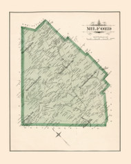 Milford, Pennsylvania 1891 - Old Map Reprint - Bucks County
