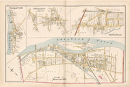 Borough of Morrisville, Villages of Newportville, Tullytown, Fallsington Falls, Pennsylvania 1891 - Old Map Reprint - Bucks County