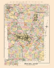 Richland, Pennsylvania 1891 - Old Map Reprint - Bucks County
