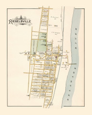 Riegelsville, Pennsylvania 1891 - Old Map Reprint - Bucks County