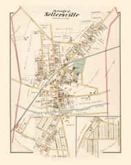 Borough of Sellersville, Pennsylvania 1891 - Old Map Reprint - Bucks County