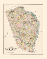 Solebury and Borough of New Hope, Pennsylvania 1891 - Old Map Reprint - Bucks County