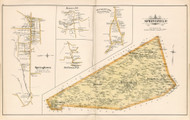 Springfield and Springtown, Passer P.O., Gallows P.O., and Pleasant Hill Villages, Pennsylvania 1891 - Old Map Reprint - Bucks County