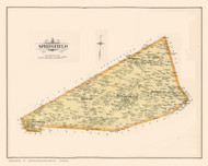 Springfield , Pennsylvania 1891 - Old Map Reprint - Bucks County