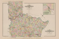 Wrightstown and Northampton, Village of Penn's Park, Pennsylvania 1891 - Old Map Reprint - Bucks County
