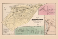 Bridgeport Borough, Plymouth, Spring Mill, Pennsburg and Greenville Villages, Pennsylvania 1871 - Old Map Reprint - Montgomery County