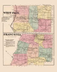 Whitpain and Franconia, Pennsylvania 1871 - Old Map Reprint - Montgomery County