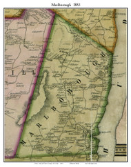 Marlborough, New York 1853 Old Town Map Custom Print - Ulster Co.