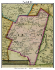 Plattekill, New York 1853 Old Town Map Custom Print - Ulster Co.