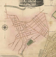 Kingston Village, New York 1853 Old Town Map Custom Print - Ulster Co.