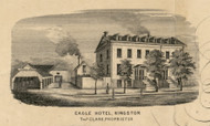 The Eagle Hotel, New York 1853 Old Town Map Custom Print - Ulster Co.