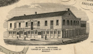 Eureha Buildings, New York 1853 Old Town Map Custom Print - Ulster Co.