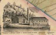Lawrence Cement & Manufacturing Cos. Works, New York 1853 Old Town Map Custom Print - Ulster Co.