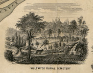 Wiltwyck Rural Cemetery, New York 1853 Old Town Map Custom Print - Ulster Co.