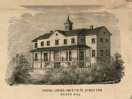Young Ladies Institute, New York 1853 Old Town Map Custom Print - Ulster Co.
