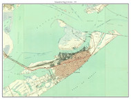 Galveston 1943 - Custom USGS Old Topo Map - Texas