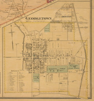 Georgetown Village - Precinct 1 - Scott County, Kentucky 1879 Old Town Map Custom Print - Scott Co.