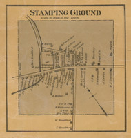 Stamping Ground Village - Precinct 3 - Scott County, Kentucky 1879 Old Town Map Custom Print - Scott Co.