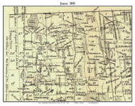 Junius, New York 1850 Custom Old Town Map with Homeowner Names  - Reprint - Genealogy - Seneca Co.