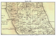 Romulus, New York 1850 Custom Old Town Map with Homeowner Names  - Reprint - Genealogy - Seneca Co.