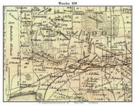 Waterloo, New York 1850 Custom Old Town Map with Homeowner Names  - Reprint - Genealogy - Seneca Co.