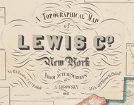 Lewis Co., New York 1857 Old Town Map - NOT FOR SALE - Lewis Co.