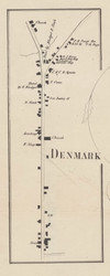 Denmark Village, New York 1857 Old Town Map Custom Print with Homeowner Names - Genealogy Reprint - Lewis Co.