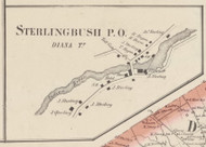 Sterlingbush, New York 1857 Old Town Map Custom Print with Homeowner Names - Genealogy Reprint - Lewis Co.