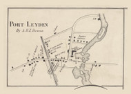 Port Leyden, New York 1857 Old Town Map Custom Print with Homeowner Names - Genealogy Reprint - Lewis Co.