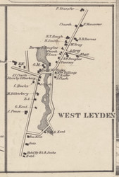 West Leyden, New York 1857 Old Town Map Custom Print with Homeowner Names - Genealogy Reprint - Lewis Co.