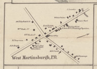 West Martinsburgh, New York 1857 Old Town Map Custom Print with Homeowner Names - Genealogy Reprint - Lewis Co.