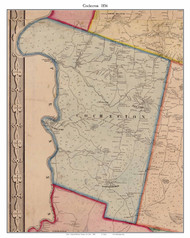 Cochecton, New York 1856 Old Town Map Custom Print - Sullivan Co.
