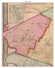 Fremont, New York 1856 Old Town Map Custom Print - Sullivan Co.