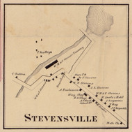 Stevensville, New York 1856 Old Town Map Custom Print - Sullivan Co.
