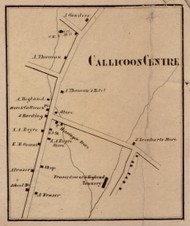 Callicoon Centre, New York 1856 Old Town Map Custom Print - Sullivan Co.