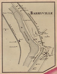 Barryville, New York 1856 Old Town Map Custom Print - Sullivan Co.