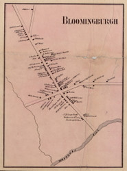 Bloomingburgh, New York 1856 Old Town Map Custom Print - Sullivan Co.