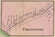 Philipsport, New York 1856 Old Town Map Custom Print - Sullivan Co.